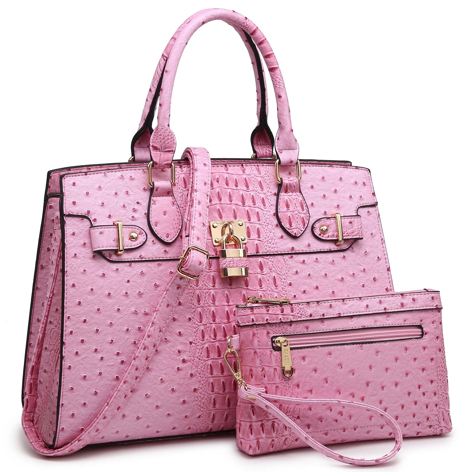 Women Handbags and Purses Ladies Shoulder Bag Top Handle Satchel Tote Work Bag with Matching Clutch